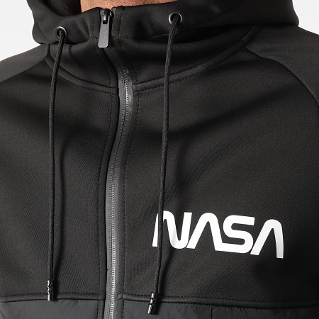 NASA - Veste Zippée Capuche Skid Noir