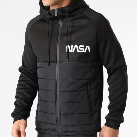 NASA - Worm Black Giacca con cappuccio e zip