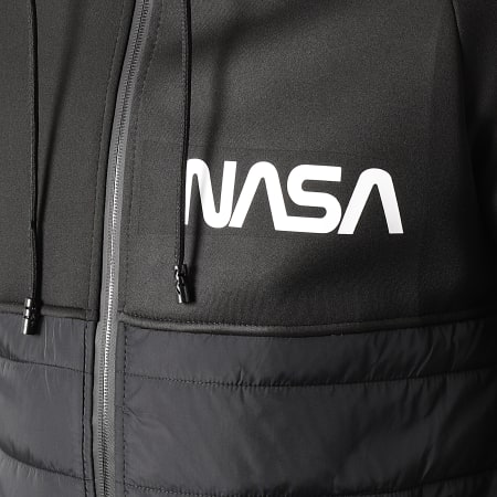 NASA - Chaqueta con capucha y cremallera Worm Negro