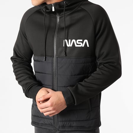 NASA - Chaqueta con capucha y cremallera Worm Negro