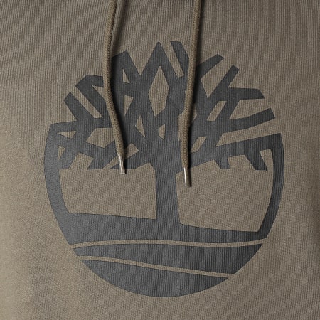 Timberland - Sweat Capuche Logo Vert Kaki
