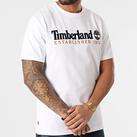Timberland - Tee Shirt Linear Blanc