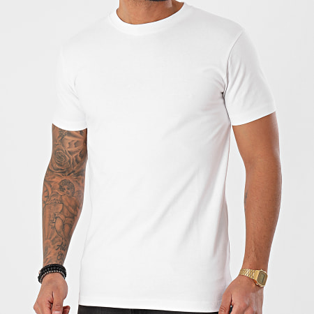 Urban Classics - Lote De 3 Camisetas TB2684B Blanco Negro