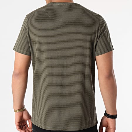 Blend - Tee Shirt A Rayures 20711677 Vert Kaki