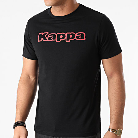 Kappa - Tee Shirt Logo Kouk 31175UW Noir Rouge