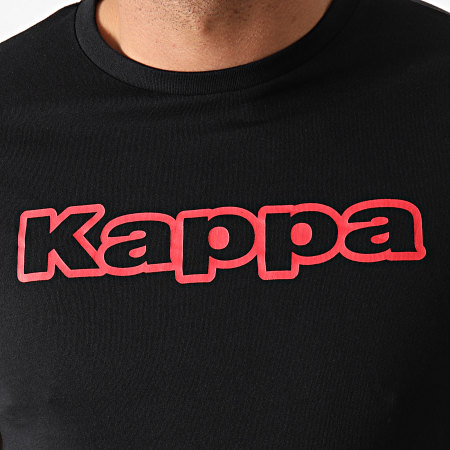 Kappa - Tee Shirt Logo Kouk 31175UW Noir Rouge