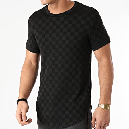 Uniplay Tee Shirt A Carreaux Oversize UY561 Noir Ryses