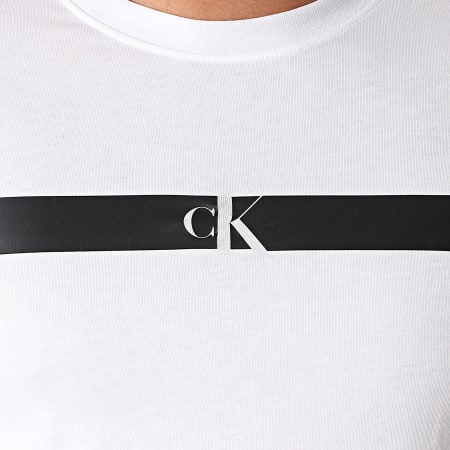 Calvin Klein - Tee Shirt Horizontal CK Panel 7165 Blanc