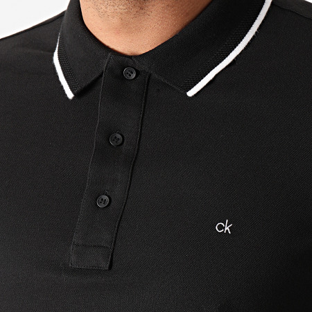 Calvin Klein - Polo Manches Courtes Stretch Tipping 7211 Noir
