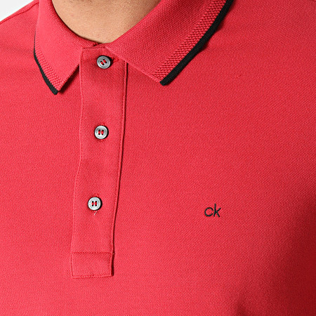 Calvin Klein - Polo manica corta Stretch Tipping 7211 Rosso