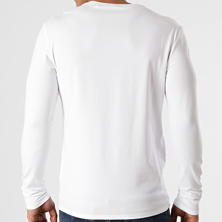 Guess - Tee Shirt Manches Longues Col V M1RI08-J1311 Blanc