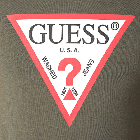 Guess - Tee Shirt Manches Longues M1RI31-I3Z11 Vert Kaki