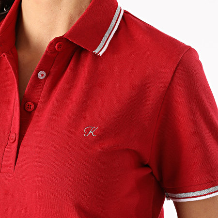 Kaporal - Robe Polo Manches Courtes Femme PIKAW22 Rouge