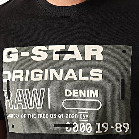G-Star - Tee Shirt Flock Badge Graphic D19224-C336 Noir
