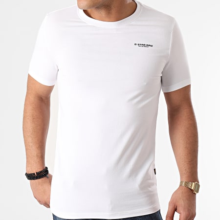 G-Star - Camiseta básica delgada D19070-C723 Blanco