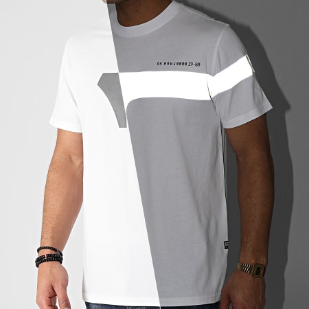 G-Star - Tee Shirt Reflective Graphic D19219-336 Blanc