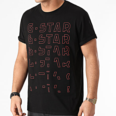 G-Star - Tee Shirt Embroidery Gradient Graphic Lash D19223-336 Bleu Marine