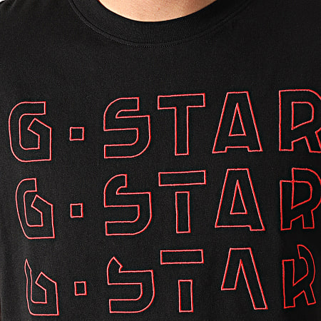 G-Star - Tee Shirt Embroidery Gradient Graphic Lash D19223-336 Bleu Marine