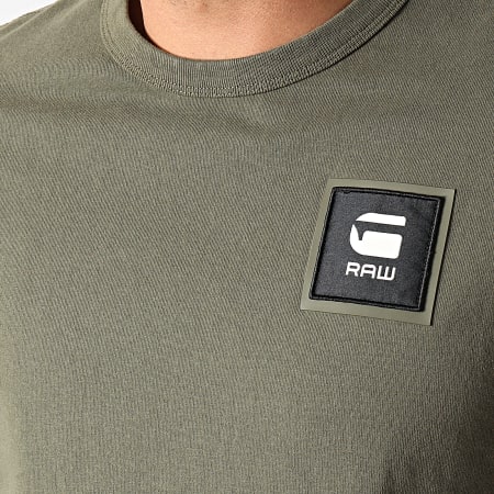 G-Star - Tee Shirt Badge Logo D18197-C336 Vert Kaki