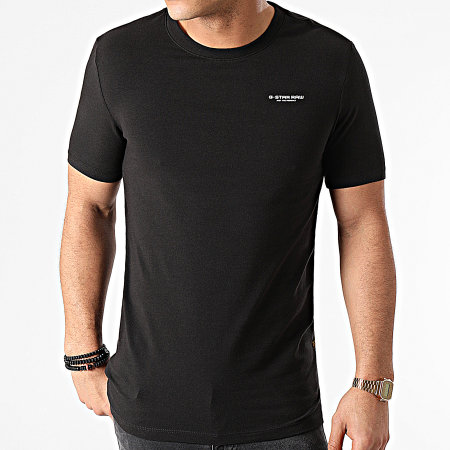 G-Star - Camiseta básica delgada D19070-C723 Negro