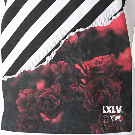 Luxury Lovers - Maglietta a blocchi Roses Bianco