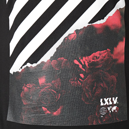 Luxury Lovers - Maglietta a blocchi con rose, nero