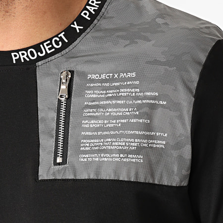 Project X Paris - Tee Shirt Oversize 2110148 Noir Réfléchissant
