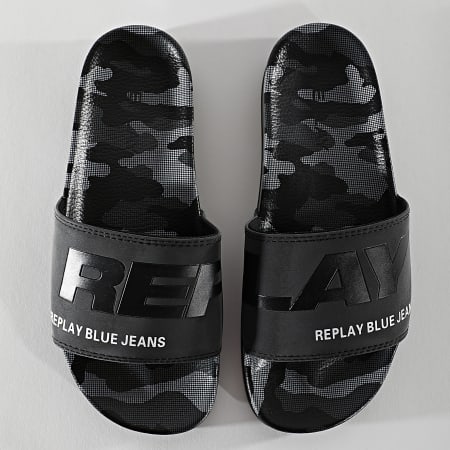 Replay - Claquettes C0010S Noir Camouflage
