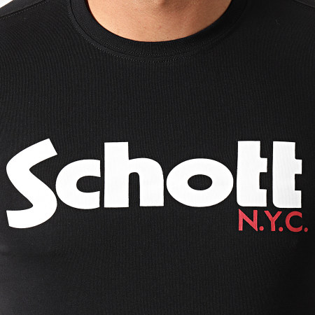 Schott NYC - Maglietta TSLOGO nera
