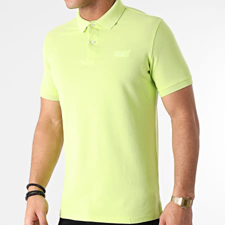 Superdry - Polo Manches Courtes Vintage Destroyed M1110198A Vert Fluo