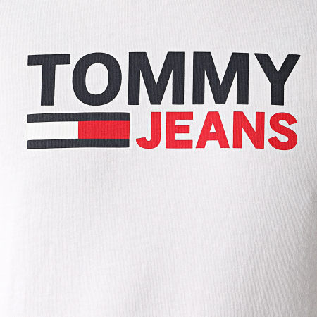 Tommy Jeans - Tee Shirt Corp Logo 0214 Blanc