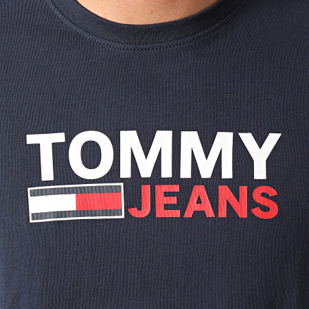 Tommy Jeans - Tee Shirt Corp Logo 0214 Bleu Marine
