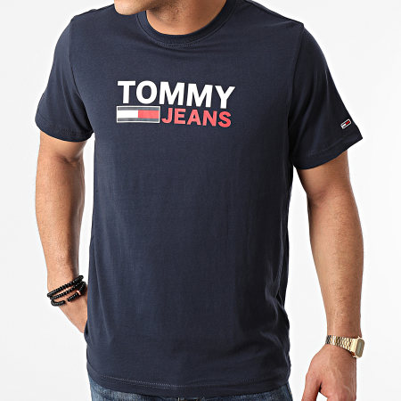 Tommy Jeans - Maglietta con logo Corp 0214 Navy