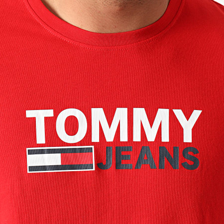 Tommy Jeans - Tee Shirt Corp Logo 0214 Rouge