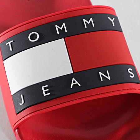 Tommy Jeans - Claquettes Flag 0689 Deep Crimson