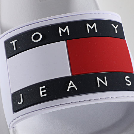 Tommy Jeans - Claquettes Femme Flag Pool Slide 1378 White