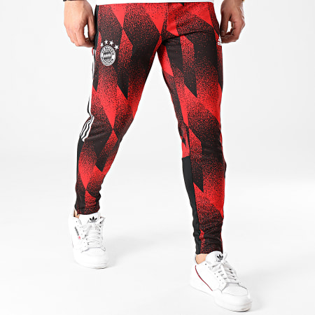 Adidas Sportswear - Pantalon Jogging A Bandes FC Bayern AOP GK8624 Rouge Noir