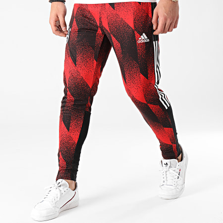 Adidas Performance - Pantalon Jogging A Bandes FC Bayern AOP GK8624 Rouge Noir