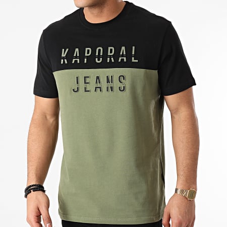 Kaporal - Tee Shirt Tonio Vert Kaki Noir