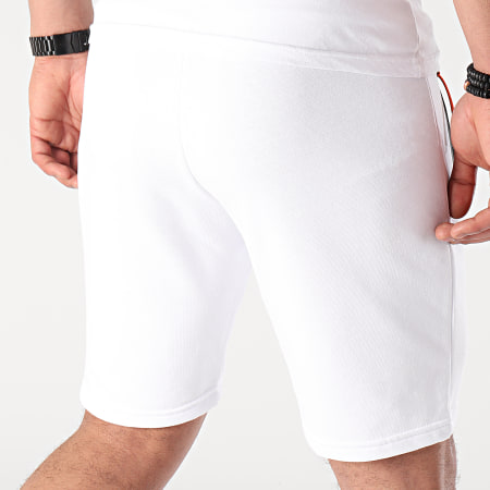 LBO - Tech 1111 Pantaloncini da jogging con zip bianchi