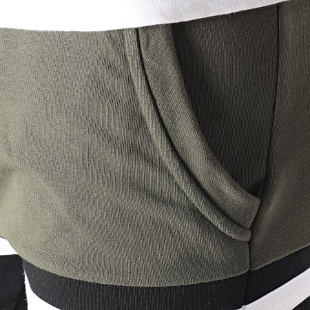 LBO - Pantaloncini da jogging tricolore 1502 Khaki Bianco Nero