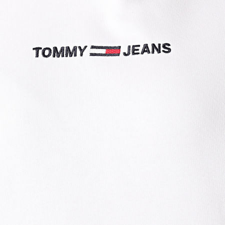 Tommy Jeans - Sweat Capuche Femme Linear Logo 0132 Blanc