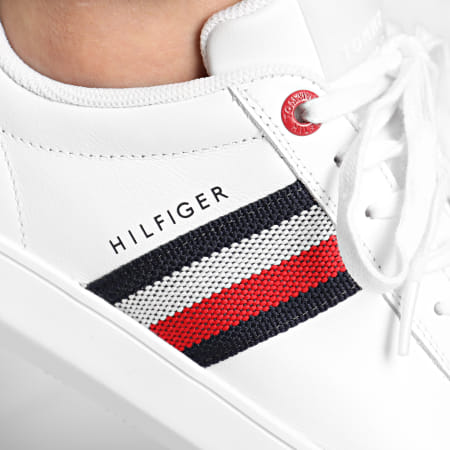 Tommy Hilfiger - Baskets Essential Leather Cupsole 3424 White