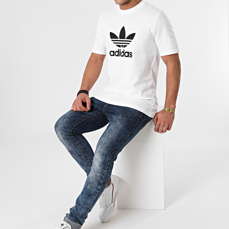 Adidas Originals - Tee Shirt Trefoil GN3463 Blanc