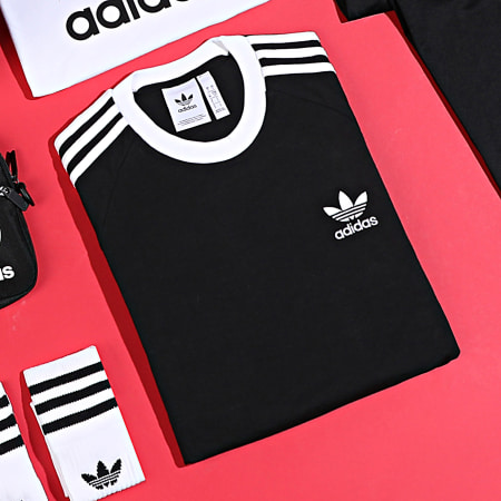 Adidas Originals - Tee Shirt A Bandes 3 Stripes GN3495 Noir
