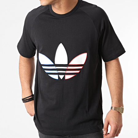 Adidas Originals - Tee Shirt Tricolore GQ8919 Noir