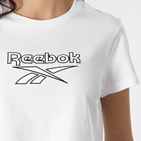 Reebok - Maglietta da donna con grande logo GJ5764 Bianco