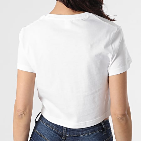 Reebok - Camiseta corta con logo grande para mujer GJ5764 Blanco