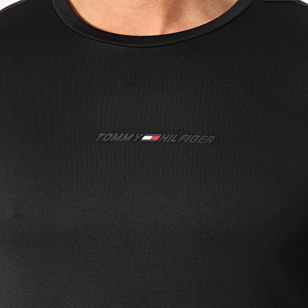 Tommy Hilfiger - Tee Shirt Shoulder Logo Slim Training 7374 Noir
