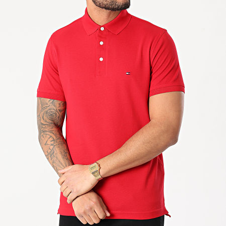 Tommy Hilfiger - Polo Slim Manches Courtes 1985 7771 Rouge